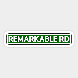 Remarkable Rd Street Sign Sticker